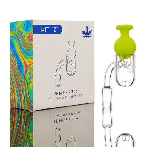 CannaDrop-AFG Nails & Bangers aLeaf Quartz Banger Spinner Kit - Z / 14mm M