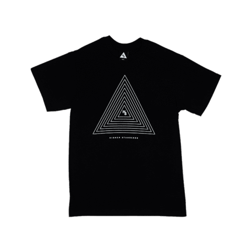 Higher Standards Black / Double XL Higher Standards T-Shirt - Concentric Triangle