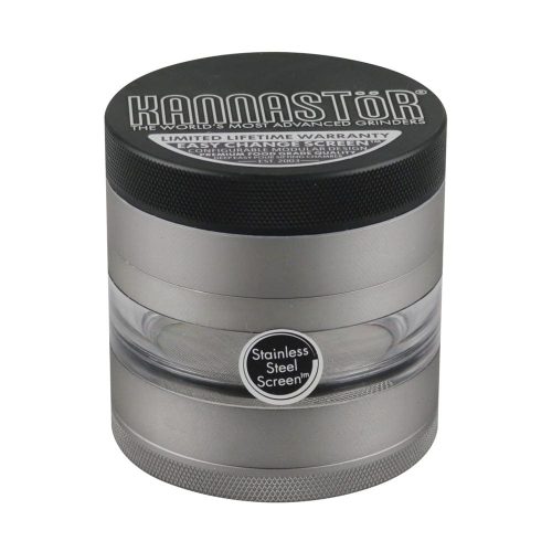 CannaDrop-AFG Grinders Kannastor Multi Chamber Grinder | 2.5" Gunmetal 4pc Grinder